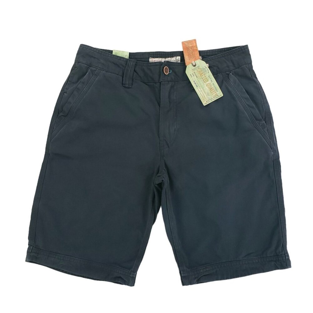 NWT FAT FACE COVE FLAT FRONT SHORTS MENS MEASURE 32x10.5 TAGGED 34 NAVY BLUE